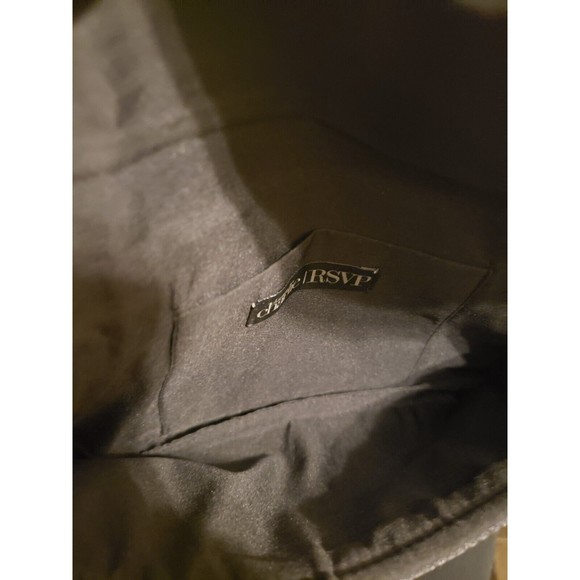 Charming Charlie RSVP Black & Silver Metallic Sequins/Beads Crossbody Purse - Picture 7 of 7